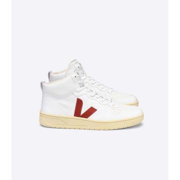 White Men's Veja V-10 CWL High Top Shoes | AU 285FDN